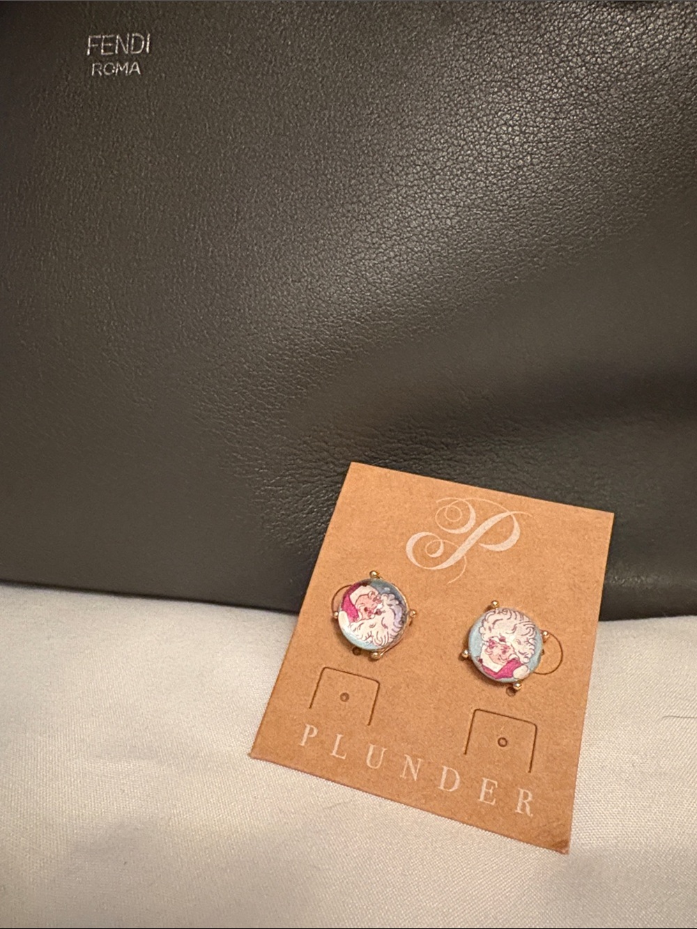 Plunder Silver Floral Round Stud Earrings with Pink Accents